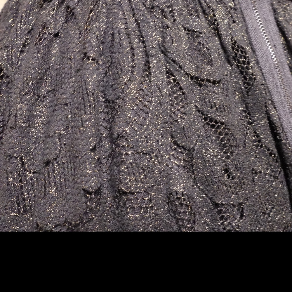 Soprano Black and Gold Lace fit and flare dress - Picture 3 of 9